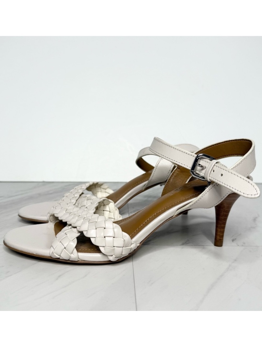Coach Marilyn Leather Heeled Sandal 6 1/2 B